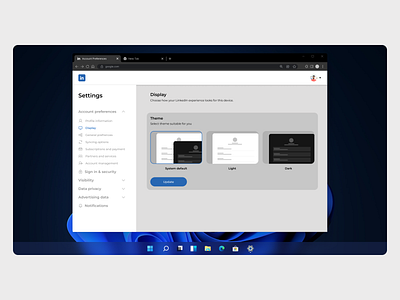 Redesign setting linkedin concept #dailyui7 figma redesign linkedin seeting page ui uidesign uiux uxdesign webdesign
