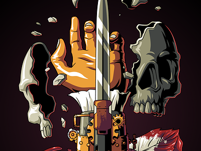 Assassination alternative poster apparel assassins creed blood bold clothing fighter game gaming illustration poster skull t shirt t shirtdesign vector warrior