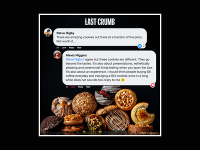 Luxury Cookies Social Ad ad ads comments cookie dessert facebook ad instagram post last crumb luxury marketing meta ad review social media static
