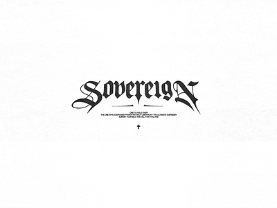 Sovereign Logotype angel apparel demon god goth lettering logo logotype sovereign type typography