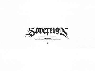 Sovereign Logotype angel apparel demon god goth lettering logo logotype sovereign type typography