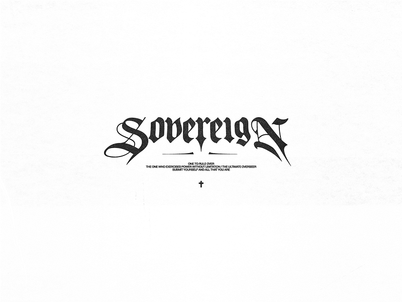 Sovereign Logotype angel apparel demon god goth lettering logo logotype sovereign type typography