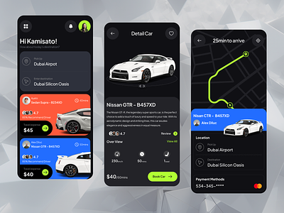 LuxeDrive - Taxi Booking Mobile App car card clean design driver luxedriver mobile mobile app mobile design online driver service taxi taxi app taxi booking taxi booking app taxi online ui uiux ux ux design