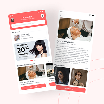 Salon & Spa Mobile App design figma mobile mobile app salon spa ui uiux user interface