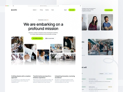 Zantic - Career Website Design apply career clean design desktop details hiring internship job job portal landing page on site online popular remote teams ui ux vacancy website