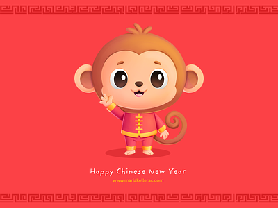 Monkey 🙉 baby cartoon character children china chinese cute illustration kids mascot mexico monkey mono new year zodiac 猴儿