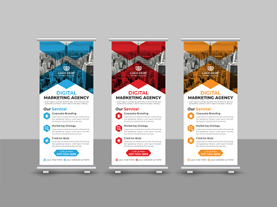 Corporate Business Marketing Roll Up Banner Design advertisement banner branding business corporate creative design display graphic design marketing modern pop up banner presentation print template pull up banner retractable banner roll up roll up banner stationery x banner