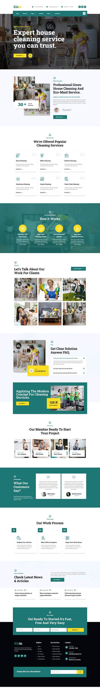 Cleaning Services design graphic design ui ux website wordpress