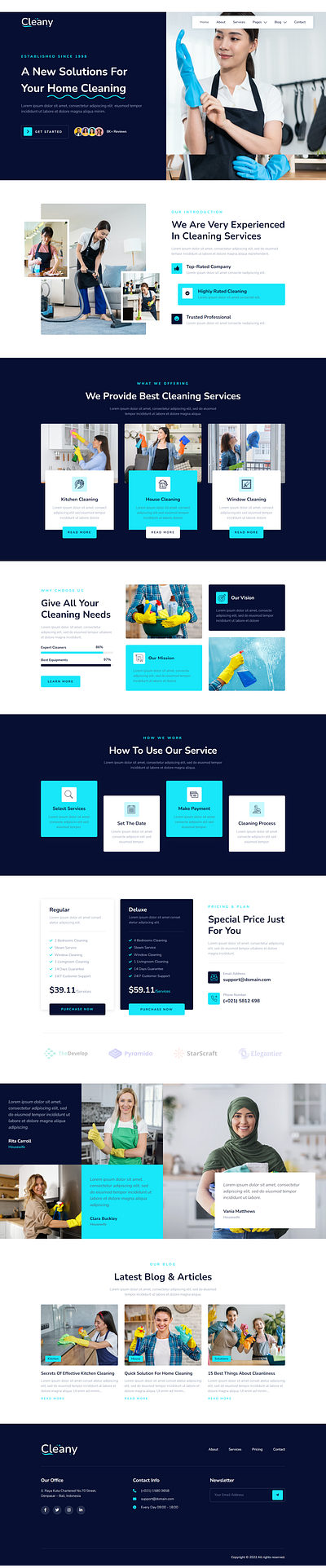 Cleaning Company 3 branding design graphic design ui ux website wordpress