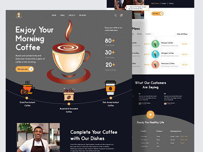 Coffee Shop Website Design coffee