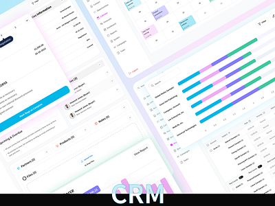 CRM: dashboard for Calendar, Opportunity, Reports page 3d animation branding calendar dashboard design graphic design illustration logo mobile application product design ui uiux design user experience user interfage design web design website design