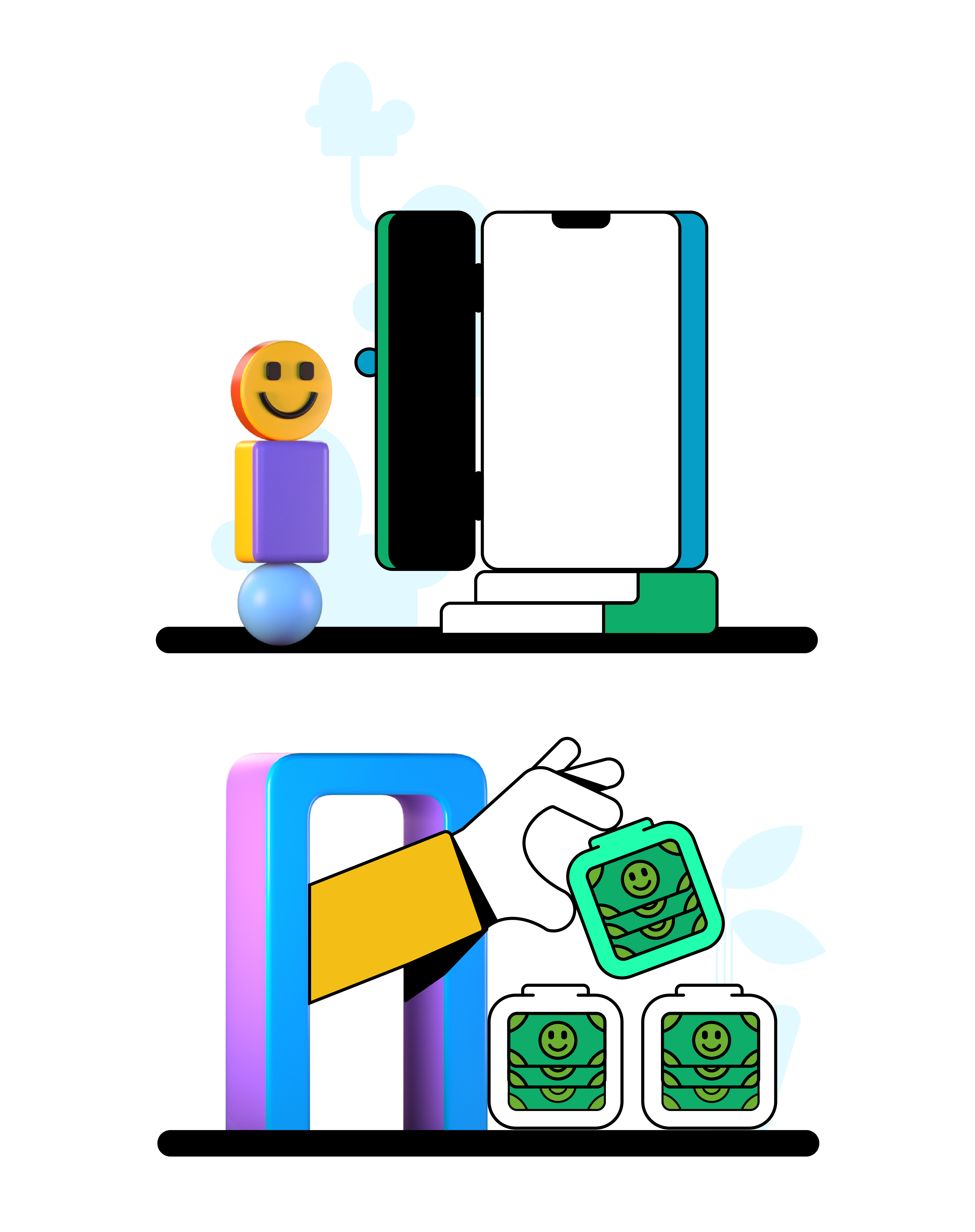Illustration Abstrac Interaction adobe animation figma graphic design illustration illustrator motion graphics ui