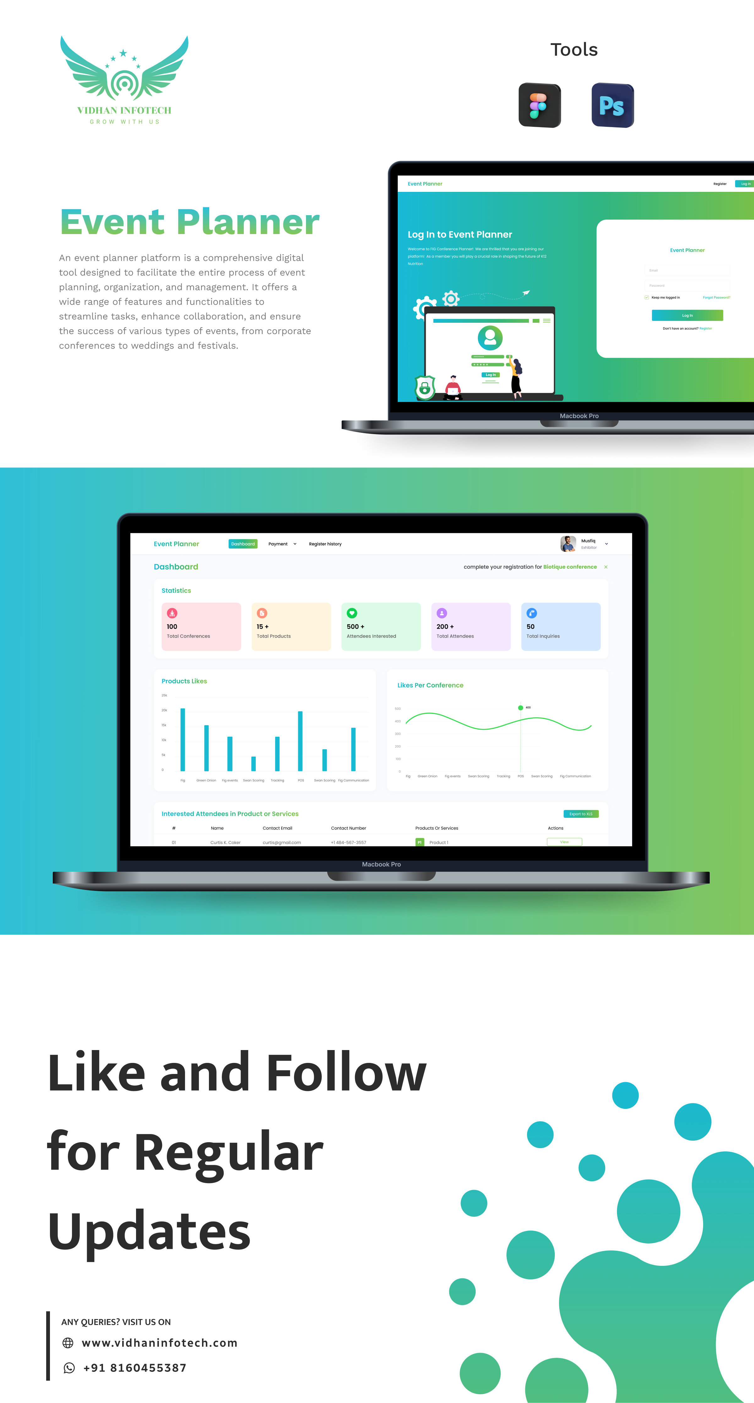Event Planner Platform 2024 admin adminpanel concept dashboard event eventplanner figma ui