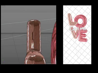 LOVE balloons valentine's Day 3d 3d art balloons canva element canva latam canvacreator celebration cesartorres formulacreativa globos graphic design helium love mexico mylar balloons pink png render shine valentine day