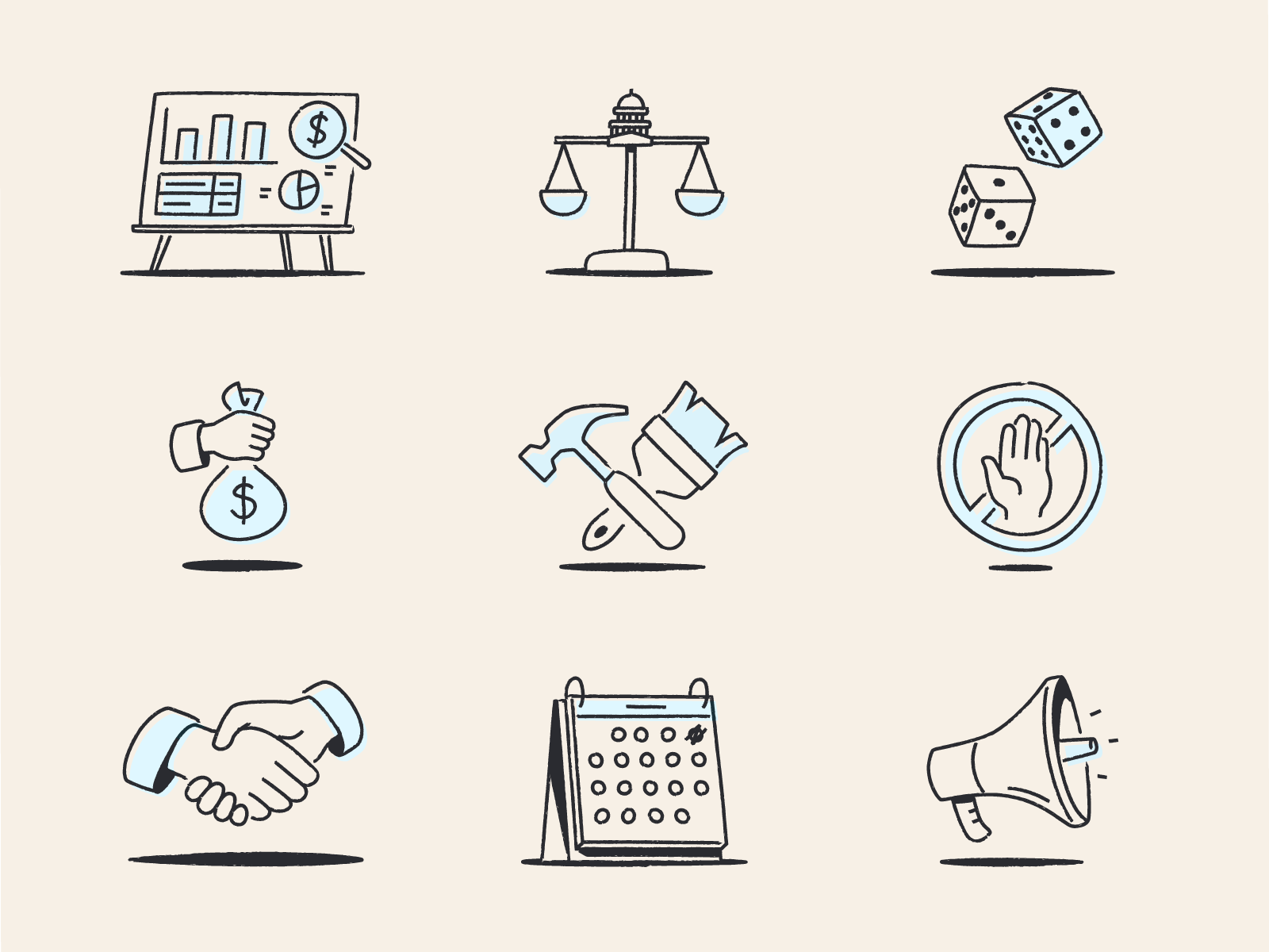 Misc. icons by Csaba Gyulai for Siege Media on Dribbble