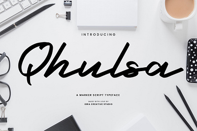 Qhulsa – A Marker Script Typeface monoline brush
