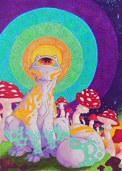 Mycelial Meditation design illustration