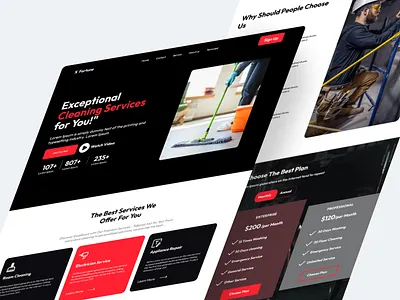 Cleaning Home cleaning service web app branding cleaning design graphic design homepage illustration landing page motion graphics ui ui of website ux website