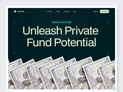 Advicelab - Financial Consultant Landing Page 💸 balance clean company consultant corporate finance financial financial consultant fund funding invest investor landing saas saas landing page ui ux web website