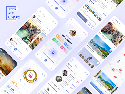 Travel App UI UX Design app creative mobile app design creative travel app design flat graphic design illustration logo minimal mobile app design travel app ui ux