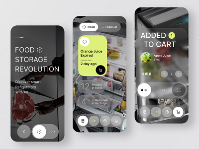 Food storage mobile app app appdesign branding chart design food framer menu minimal mobile mobileappdesign splash storage ui uiux ux