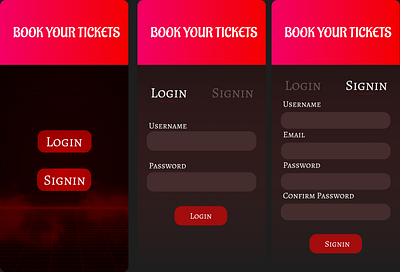 Login and Signin page ui