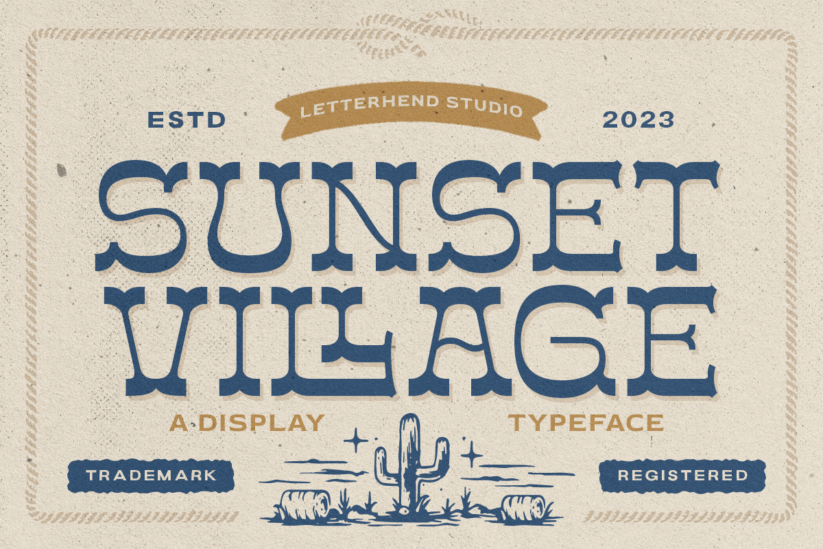 Sunset Village - Display Typeface cricut font freebies