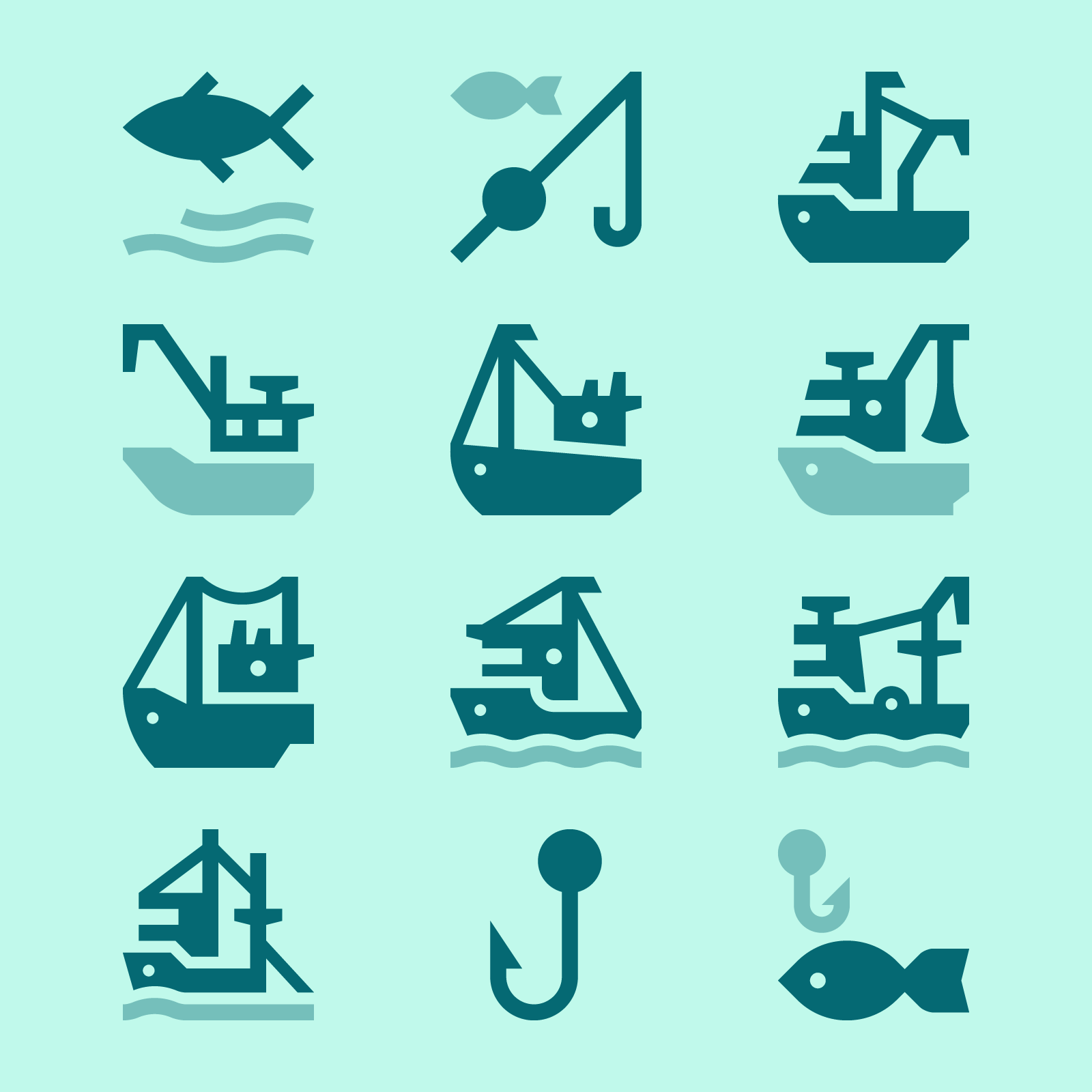 Fishing / Basicons fish fishery fishing fishing boat fishing hook fishing icons fishing industry fishing net fishing tourism fishing transport fishing trawler fishing vessel hook icons seafood ui vector watercraft