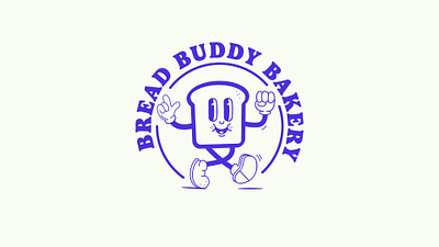 Bread Buddy Bakery: Logo Variations bakery branding cartoon characters cartoon logo cute logo icon logo logo design logotype retro logo rubber hose vintage logo