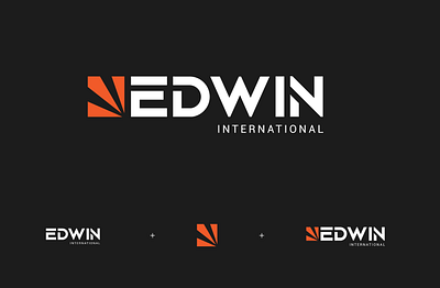 Edwin International Logo Design logo design with business card