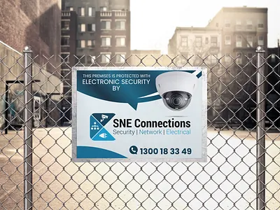 Security Signage Design cctv electronic security signage