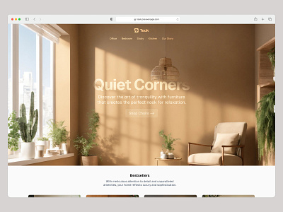 Quiet Corners 🌿 branding design ecommerce header landing landing page minimal navigation web design