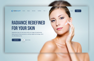 Skin Care Web Design branding figma graphic design hero ui webdesign
