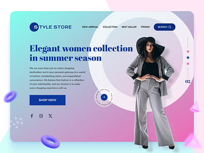 Fashion Landing page app design branding design fashion fashion landing page graphic design summer trending ui user interface ux visual design