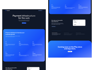 Paystarr | Coming soon landing page blue design fintech graphic design landing landing page payment payment system ui ui design