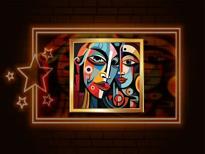 Abstract Art abstract art art art frame branding design graphic design illustration photo frame photoshop post ui vector