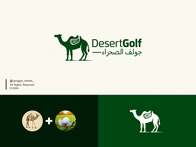 Desert Golf Logo Idea animal arab camel company desert design golf golf ball golf club icon inspirations logo mark minimal negative space sand sport sports symbol unique