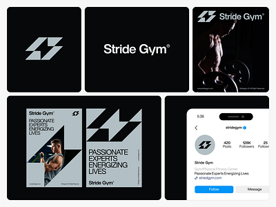 Stride Gym® adobe illustrator adobe photoshop brand identity branding logo logo design visual identity