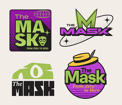 Alternate logos for the movie "The Mask" branding design graphic design icon illustration logo logo design mask typography ui vector