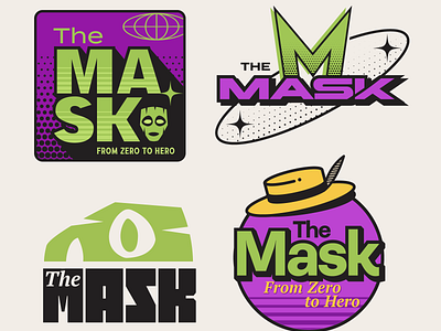 Alternate logos for the movie "The Mask" branding design graphic design icon illustration logo logo design mask typography ui vector