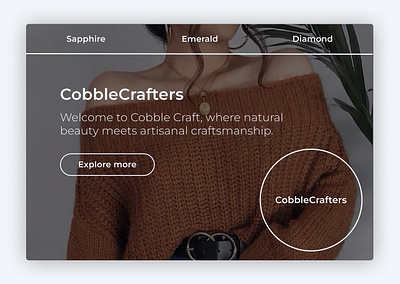 CobbleCrafts branding graphic design ui