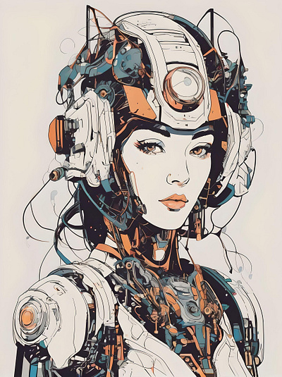 Cyberpunk Futuristic Girl 7 3d animation branding graphic design logo motion graphics