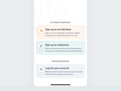 Sign-up Options | Mobile business design fintech investment login mobile banking ui