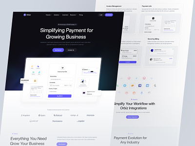 Orbiz - SaaS Website Template business clean design designer finance landing page marketing saas ui ui kit ui8 uidesign uikit unpixel ux uxdesign web design website design website template