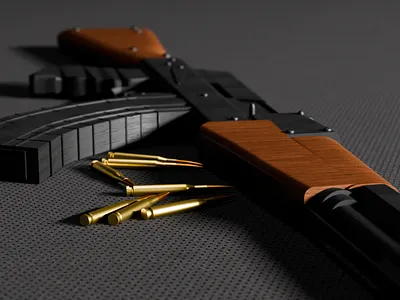 AK47 3d animation branding