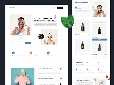 Skincare & Beauty Product Website beauty ecommerce beauty product beautyshop clean layout cosmetics cosmetics store cosmetology dribbble2024 e commerce face care healthy skin homepage landing page makeup minimal mobile responsive version product landing page skincare skincare website web design