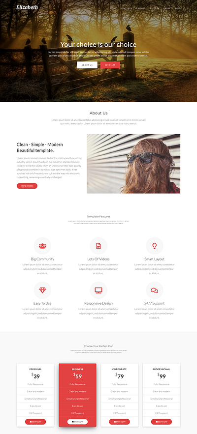 Elizabeth - One Page Joomla 5 Template business corporate developer development freelancer html itagency itcompany itservice joomla joomla5 joomlastars onepage responsive templatemonster web webdesign webdevelopment website wordpress