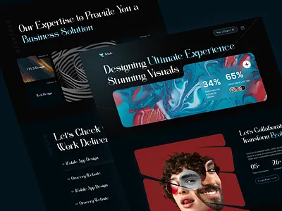 Agency Landing Page UI/UX Design agency agency design design fancy figma landing page landing page design software agency software company ui uiux uiux design ux website design