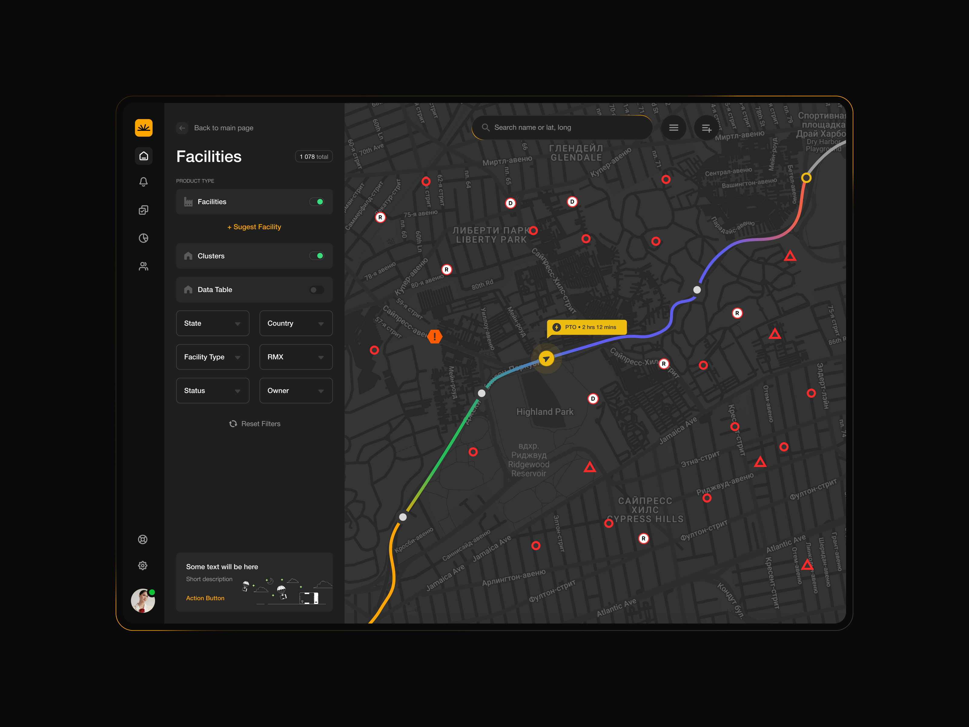 ACM Platform: CRM system design concept (UI/UX) acm ai b2b b2c construction crm dark facilities fleet innovation management manufacture map mining platform saas transportaition transportation web