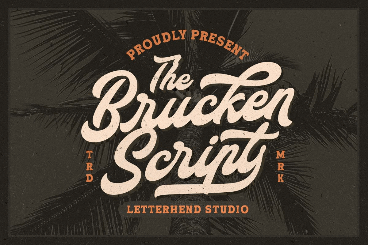 The Brucken Bold Script bold font freebies logo font ui